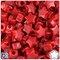 BeadTin Red Opaque 13mm Star Plastic Pony Beads (250pcs)